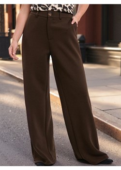 Sinsay - Spodnie wide leg - brązowy ze sklepu Sinsay w kategorii Spodnie damskie - zdjęcie 187597387