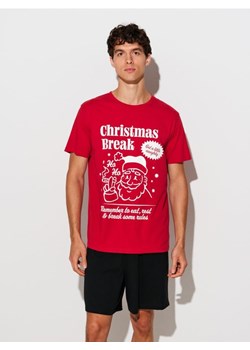 Sinsay - Bawełniana piżama dwuczęściowa z nadrukiem - wielobarwny ze sklepu Sinsay w kategorii Piżamy męskie - zdjęcie 187597469