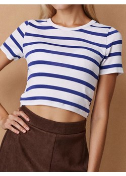 Sinsay - Koszulka w paski - granatowy ze sklepu Sinsay w kategorii Bluzki damskie - zdjęcie 187597498