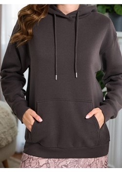 Sinsay - Gładka bluza z kapturem basic - szary ze sklepu Sinsay w kategorii Bluzy damskie - zdjęcie 187597507