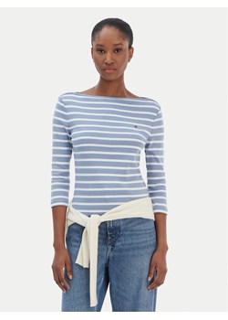 Tommy Hilfiger Bluzka New Cody WW0WW40589 Błękitny Slim Fit ze sklepu MODIVO w kategorii Bluzki damskie - zdjęcie 187598378