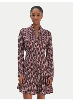 Tommy Hilfiger Sukienka koszulowa WW0WW48629 Bordowy Regular Fit ze sklepu MODIVO w kategorii Sukienki - zdjęcie 187598436