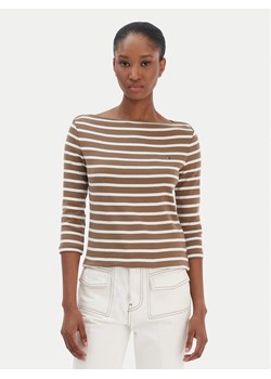 Tommy Hilfiger Bluzka New Cody WW0WW40589 Beżowy Slim Fit ze sklepu MODIVO w kategorii Bluzki damskie - zdjęcie 187598446