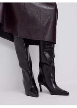 Reserved - Kozaki na obcasie - ciemnofioletowy ze sklepu Reserved w kategorii Kozaki damskie - zdjęcie 187599597