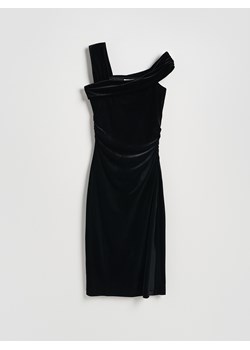 Reserved - Welurowa sukienka midi - czarny ze sklepu Reserved w kategorii Sukienki - zdjęcie 187599725