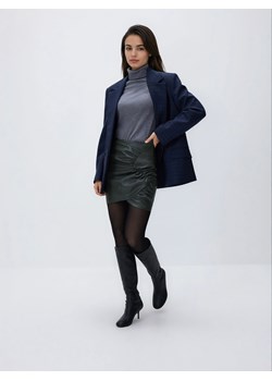 Reserved - Spódnica z marszczeniem - ciemnozielony ze sklepu Reserved w kategorii Spódnice - zdjęcie 187599758