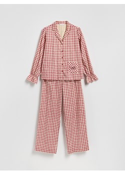 Reserved - Dwuczęściowa piżama w kratkę - czerwony ze sklepu Reserved w kategorii Piżamy damskie - zdjęcie 187599885
