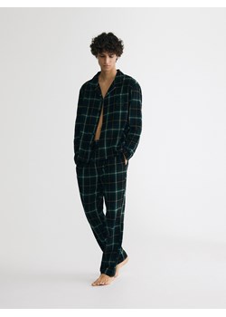 Reserved - Dwuczęściowa piżama w kratę - ciemnozielony ze sklepu Reserved w kategorii Piżamy męskie - zdjęcie 187599888