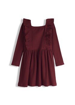 GATE Prążkowana sukienka z falbankami 3Y ze sklepu gateshop w kategorii Sukienki dziewczęce - zdjęcie 187600035