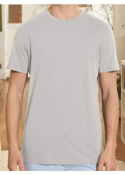 Sinsay - Bawełniana koszulka z krótkim rękawem - beżowy ze sklepu Sinsay w kategorii T-shirty męskie - zdjęcie 187600895