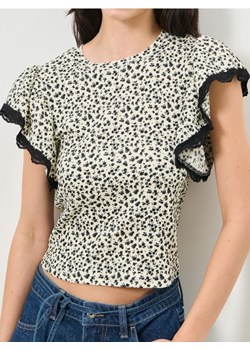 Sinsay - Bluzka w kwiatowy wzór z rozszerzanymi rękawami - wielobarwny ze sklepu Sinsay w kategorii Bluzki damskie - zdjęcie 187600938