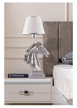 Opviq Lampa stołowa w kolorze srebrno-białym - wys. 60 x Ø 27 cm ze sklepu Limango Polska w kategorii Oświetlenie - zdjęcie 187601169