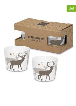ppd Kieliszki (2 szt.) &quot;Winter Deers&quot; w kolorze białym ze wzorem na jajko ze sklepu Limango Polska w kategorii Naczynia - zdjęcie 187601308