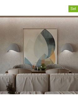 Opviq Lampy ścienne (2 szt.) w kolorze jasnoszarym - 35 x 24 cm ze sklepu Limango Polska w kategorii Oświetlenie - zdjęcie 187601517