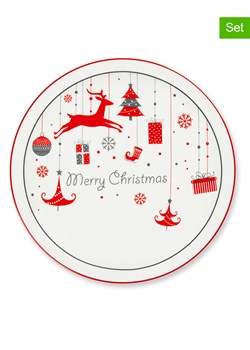 Trendy Kitchen by EXCÉLSA Talerze (6 szt.) w kolorze bało-czerwonym do serwowania - Ø 31 cm ze sklepu Limango Polska w kategorii Naczynia - zdjęcie 187601546