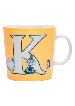 Moomin Kubek jumbo &quot;K&quot; w kolorze biało-pomarańczowym - 400 ml ze sklepu Limango Polska w kategorii Dzbanki i zaparzacze - zdjęcie 187601826