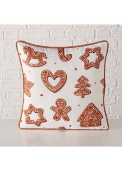 Boltze Poduszka &quot;Ginger&quot; w kolorze biało-jasnobrązowym - 45 x 45 cm ze sklepu Limango Polska w kategorii Poduszki dekoracyjne - zdjęcie 187602058