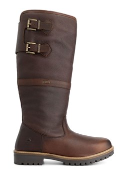 TRAVELIN&apos; Skórzane kozaki &quot;Kodiak&quot; w kolorze brązowym ze sklepu Limango Polska w kategorii Buty zimowe męskie - zdjęcie 187603419