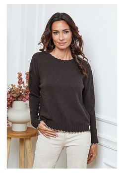 So Cachemire Sweter &quot;Kedis&quot; w kolorze brązowym ze sklepu Limango Polska w kategorii Swetry damskie - zdjęcie 187603475