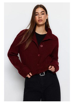 trendyol Kardigan w kolorze bordowym ze sklepu Limango Polska w kategorii Swetry damskie - zdjęcie 187603578