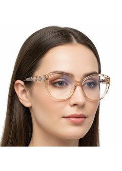 Damskie kocie okulary zerówki do komputera BLF filtr EST-115K-15 Estillo ze sklepu Stylion w kategorii Okulary zerówki damskie - zdjęcie 187603866