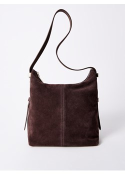 Mohito - Skórzana torebka - ciemnobrązowy ze sklepu Mohito w kategorii Listonoszki - zdjęcie 187603967