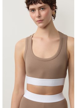 TOP DAMSKI RIB BEIGE ze sklepu Jemiol w kategorii Bluzki damskie - zdjęcie 187604248