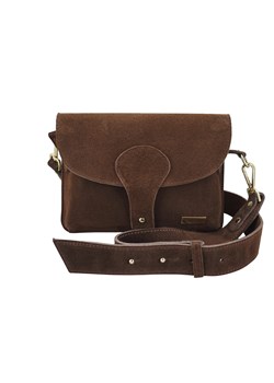 Zamszowa listonoszka na szerokim pasku - Brązowa ze sklepu Barberinis w kategorii Listonoszki - zdjęcie 187604357