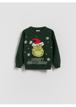 Reserved - Świąteczny sweter Grinch - zielony ze sklepu Reserved w kategorii Swetry chłopięce - zdjęcie 187604516