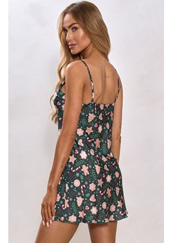 Świąteczna koszula nocna na ramiączka Green Christmas, Kolor zielony-wzór, Rozmiar L, Irall ze sklepu Primodo w kategorii Koszule nocne - zdjęcie 187605377