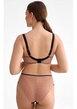 Biustonosz miękki soft beżowo-czarny Salma B161, Kolor beżowo-czarny, Rozmiar 65E, Ewa Bien ze sklepu Intymna w kategorii Biustonosze - zdjęcie 187605868
