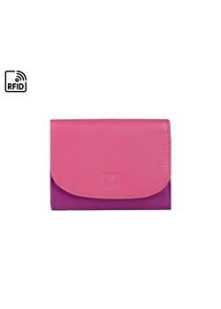 fioletowo-różowy mały portfel skórzany ze sklepu Słoń Torbalski w kategorii Portfele damskie - zdjęcie 187606875