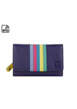 portfel skórzany z kolorowymi paskami ze sklepu Słoń Torbalski w kategorii Portfele damskie - zdjęcie 187606889