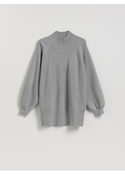 Reserved - Długi sweter z półgolfem - jasnoszary ze sklepu Reserved w kategorii Swetry damskie - zdjęcie 187606955