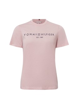 Tommy Hilfiger Koszulka damska Kobiety Bawełna brudny róż jednolity ze sklepu vangraaf w kategorii Bluzki damskie - zdjęcie 187606998