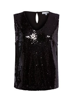 More & More Damski top z cekinami Kobiety Bawełna czarny jednolity ze sklepu vangraaf w kategorii Bluzki damskie - zdjęcie 187607009