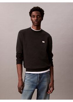 Calvin Klein Jeans Bluza męska Mężczyźni Bawełna czarny jednolity ze sklepu vangraaf w kategorii Bluzy męskie - zdjęcie 187607027