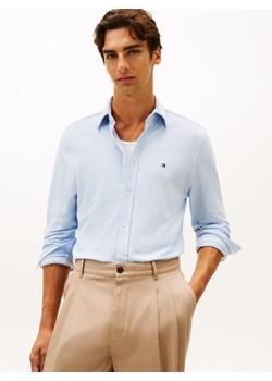Tommy Hilfiger Męska koszula casual Mężczyźni Regular Fit Bawełna jasnoniebieski marmurkowy ze sklepu vangraaf w kategorii Koszule męskie - zdjęcie 187607046