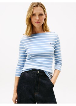 Tommy Hilfiger Damska koszulka o długości 3/4 Kobiety Bawełna jasnoniebieski w paski ze sklepu vangraaf w kategorii Bluzki damskie - zdjęcie 187607047