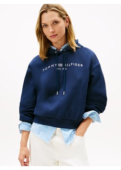 Tommy Hilfiger Damska bluza z kapturem Kobiety granatowy jednolity ze sklepu vangraaf w kategorii Bluzy damskie - zdjęcie 187607048