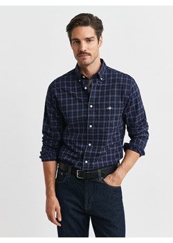Gant Męska koszula w kratę Mężczyźni Regular Fit Bawełna indygo w kratkę ze sklepu vangraaf w kategorii Koszule męskie - zdjęcie 187607059