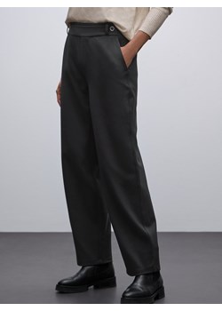 Street One Damskie spodnie z dżerseju Kobiety czarny jednolity ze sklepu vangraaf w kategorii Spodnie damskie - zdjęcie 187607066