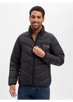ellesse Pikowana kurtka męska - Lalizo Mężczyźni Sztuczne włókno czarny jednolity ze sklepu vangraaf w kategorii Kurtki męskie - zdjęcie 187607105