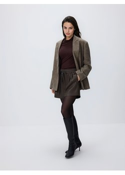 Reserved - Szorty z imitacji skóry - brązowy ze sklepu Reserved w kategorii Szorty - zdjęcie 187607755