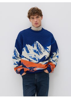 Reserved - Bluza z nadrukiem - granatowy ze sklepu Reserved w kategorii Bluzy męskie - zdjęcie 187608006