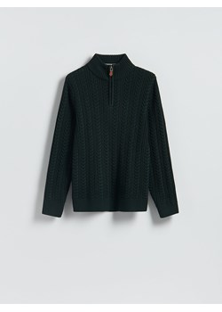 Reserved - Sweter z golfem - ciemnozielony ze sklepu Reserved w kategorii Swetry męskie - zdjęcie 187608097