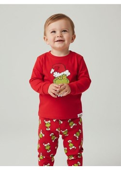 Sinsay - Bawełniana piżama dwuczęściowa z nadrukiem Grinch - czerwony ze sklepu Sinsay w kategorii Piżamy dziecięce - zdjęcie 187609909