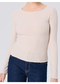 Sinsay - Bluzka z długimi rękawami - beżowy ze sklepu Sinsay w kategorii Bluzki damskie - zdjęcie 187610029