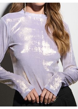 Sinsay - Bluzka z połyskującym wykończeniem - srebrny ze sklepu Sinsay w kategorii Bluzki damskie - zdjęcie 187610065