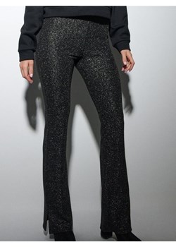 Sinsay - Spodnie flare z metalizowaną nicią - czarny ze sklepu Sinsay w kategorii Spodnie damskie - zdjęcie 187610078